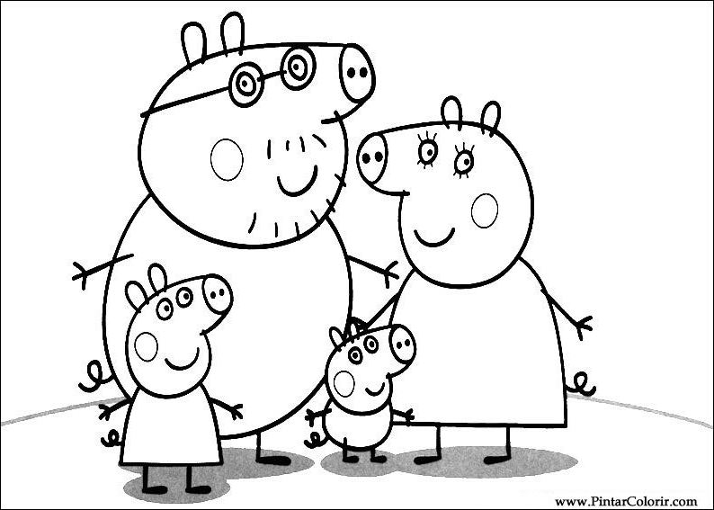 Peppa Pig et son petit frère George jouant dans un décor de nature
