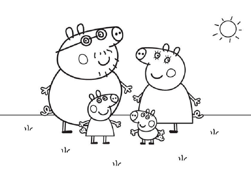 Peppa Pig et son frère George jouent dans la nature