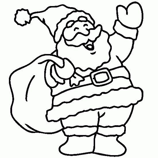 Père Noël en train de porter un grand sac de jouets