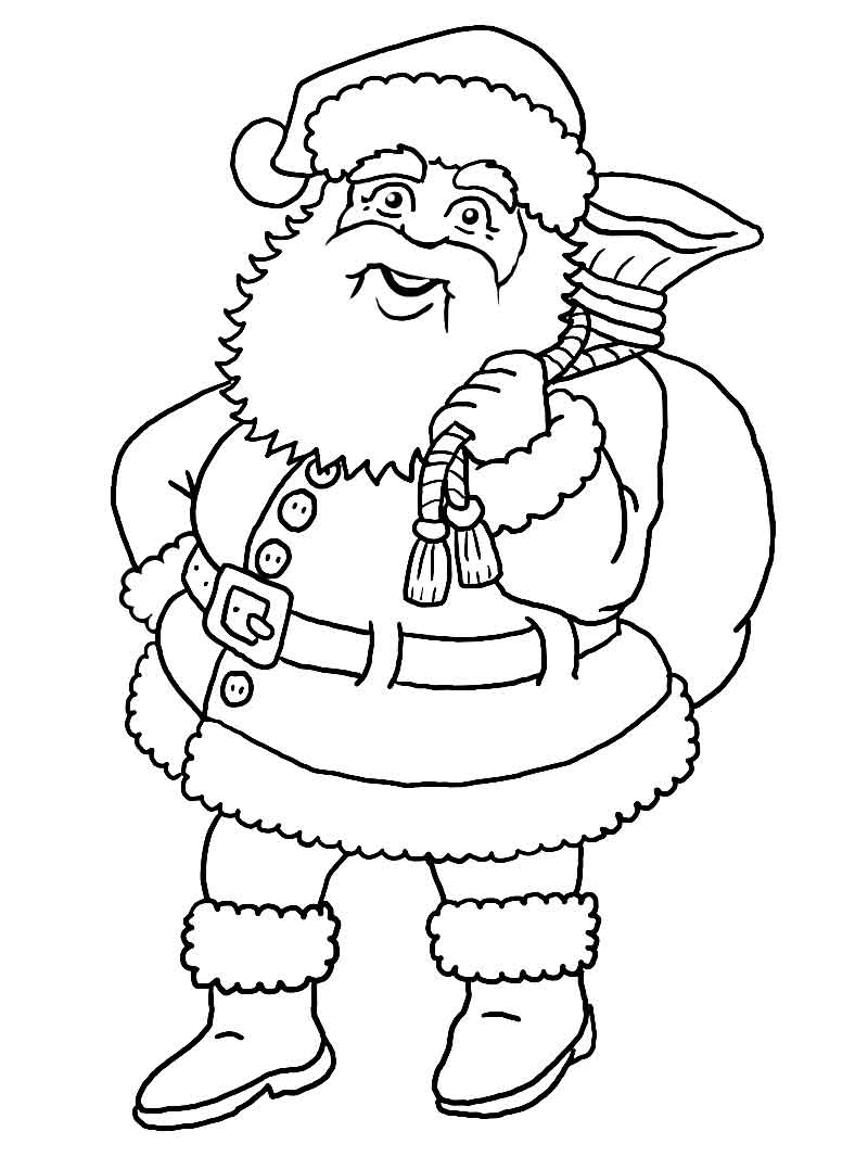 Le père Noël préparant ses cadeaux avec un sourire chaleureux