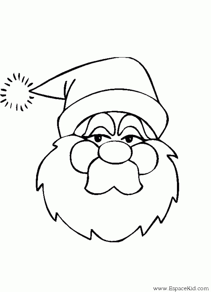 Coloriage du Père Noël avec son sac de cadeaux sur un fond festif