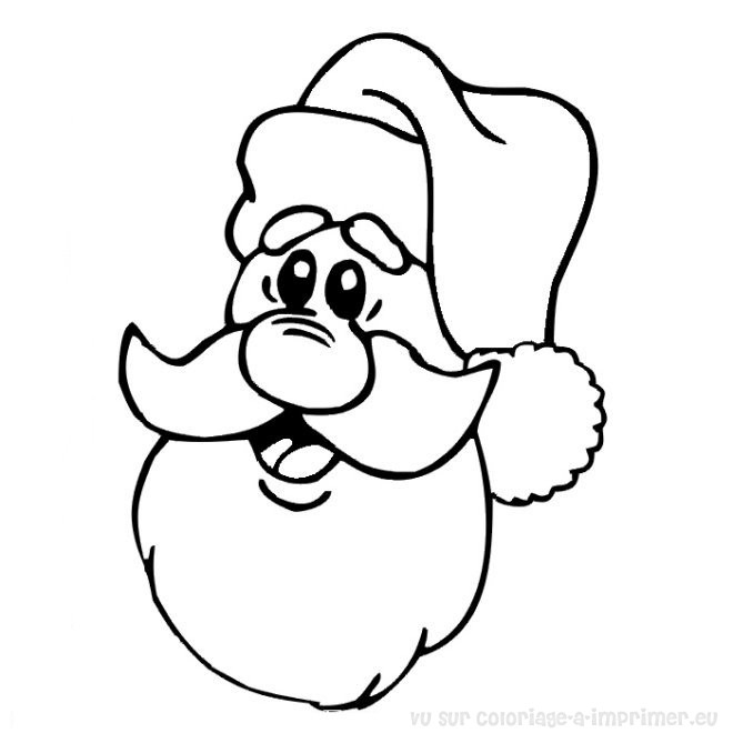 Coloriage du Père Noël en train de distribuer des cadeaux sous un sapin