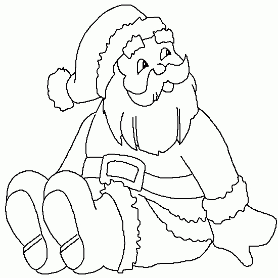 Un père Noël jovial tenant un sac de cadeaux au milieu d'un paysage hivernal