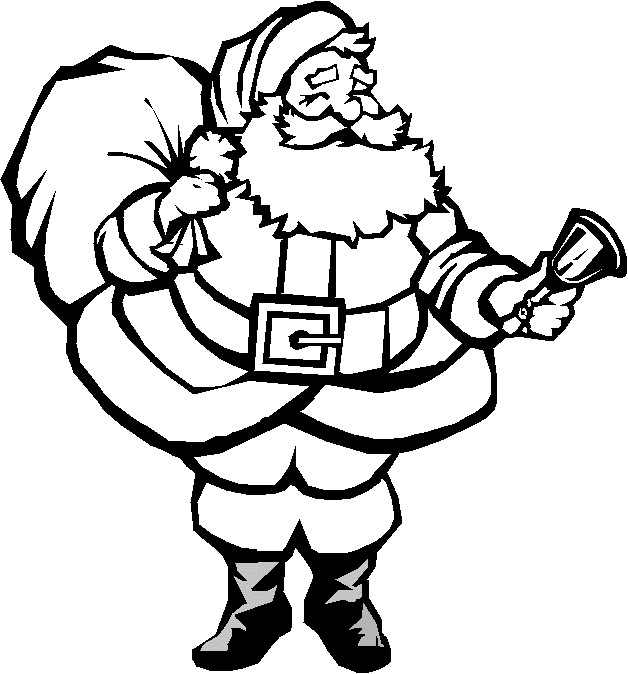 Le Père Noël en train de sourire joyeusement avec son traîneau