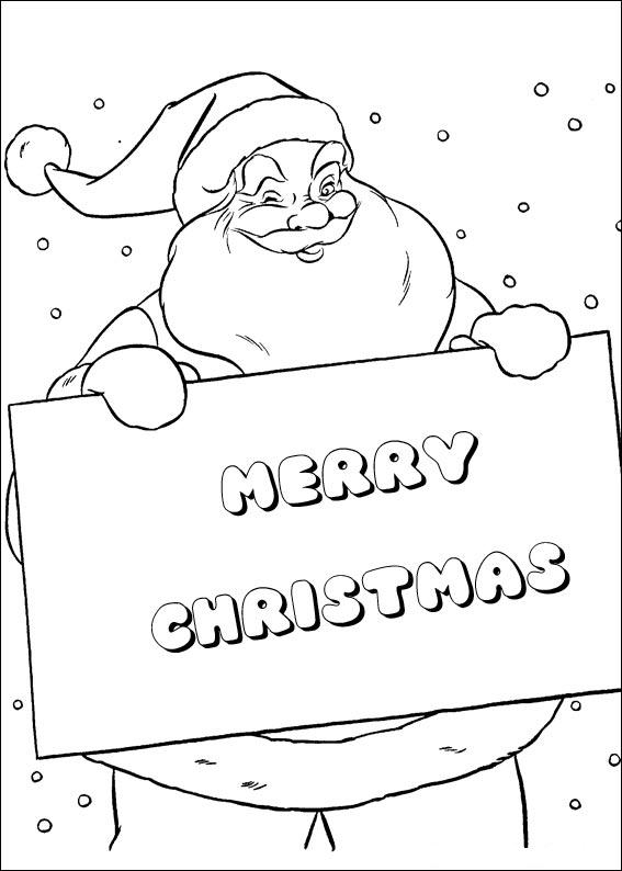 Coloriage de Père Noël en pleine préparation avec ses cadeaux