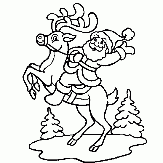 Un père Noël souriant avec un sac de cadeaux dans un paysage hivernal