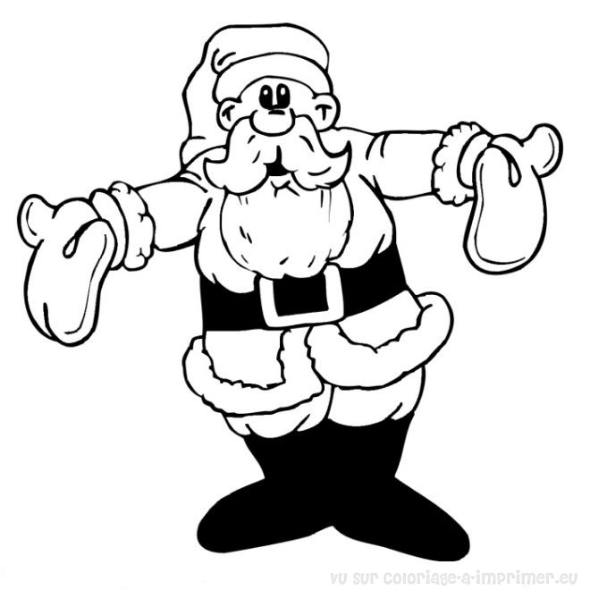 Un père Noël joyeux entouré de cadeaux et d'ornements festifs