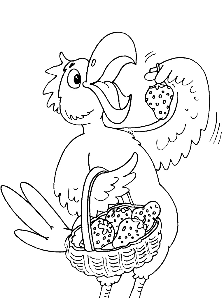 Coloriage d'un perroquet perché sur une branche