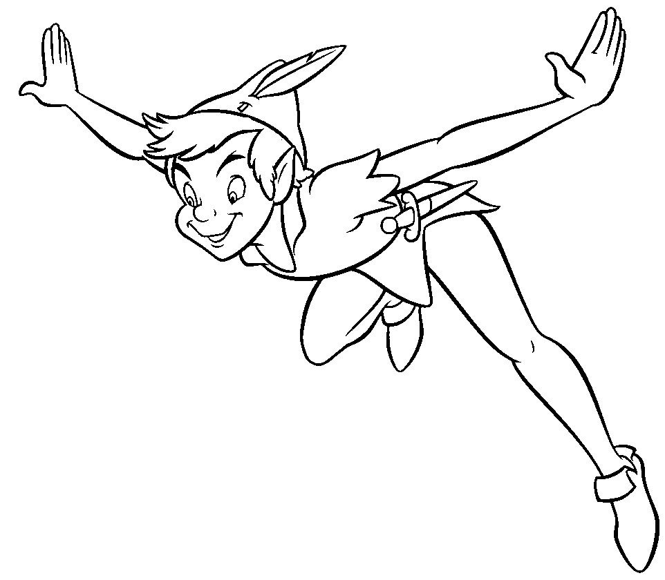 Peter Pan et la fée Clochette dans un décor de Neverland