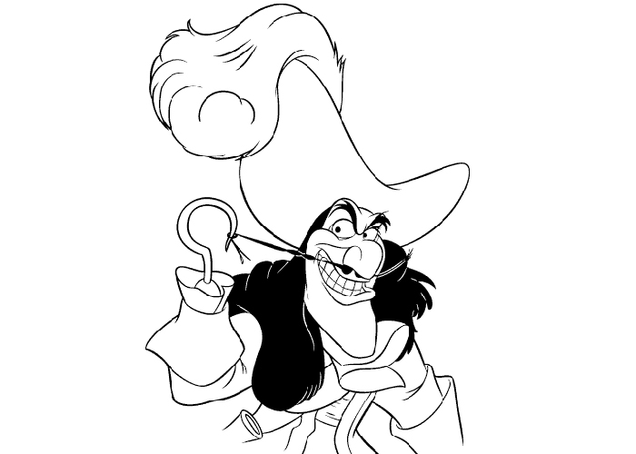 Peter Pan volant au-dessus de Neverland avec la fée Clochette