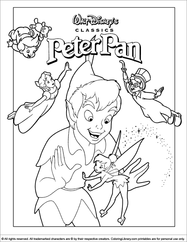 Peter Pan et Wendy volant au-dessus de Neverland Peter Pan et Wendy volant au-dessus de Neverland