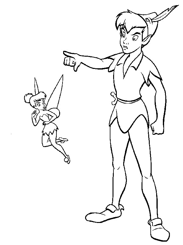 Peter Pan en vol au-dessus de Londres, entouré d'éléments iconiques