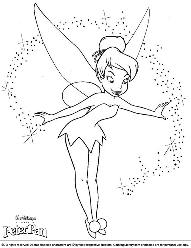 Peter Pan volant au-dessus de Neverland avec la fée Clochette