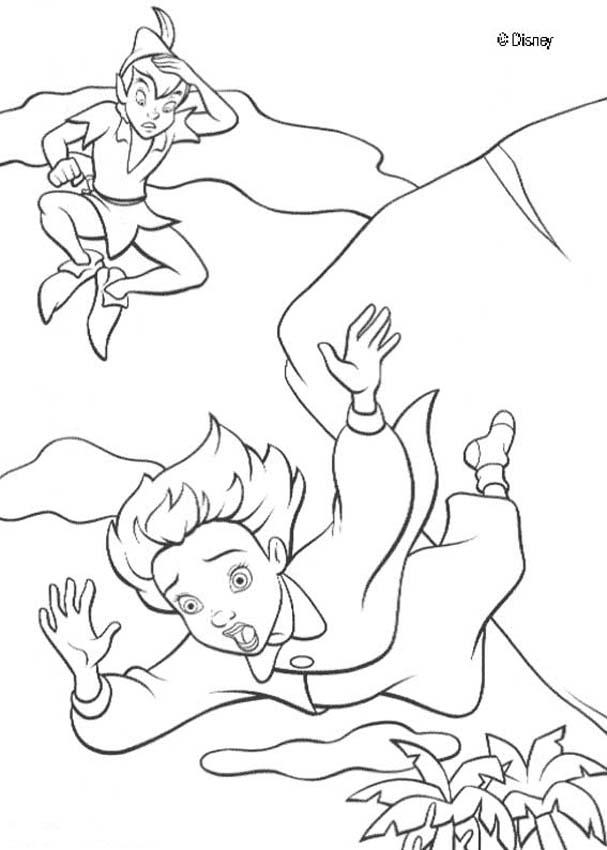 Peter Pan et Wendy dans un paysage de rêve