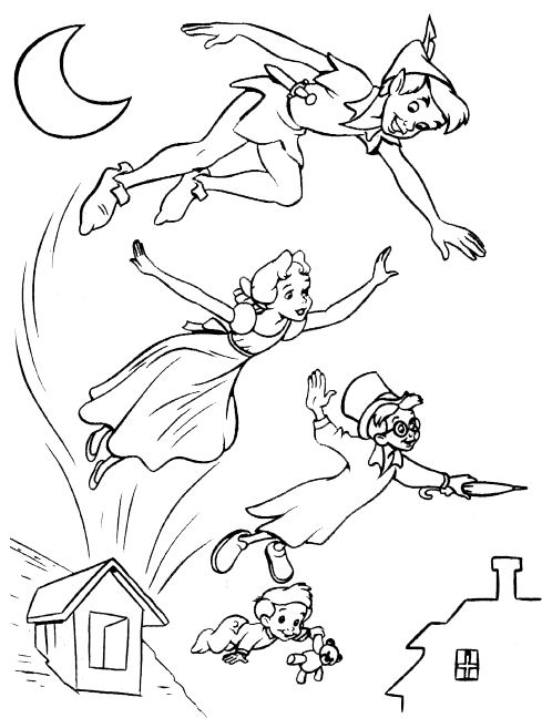 Peter Pan et ses amis en pleine aventure dans un décor bucolique