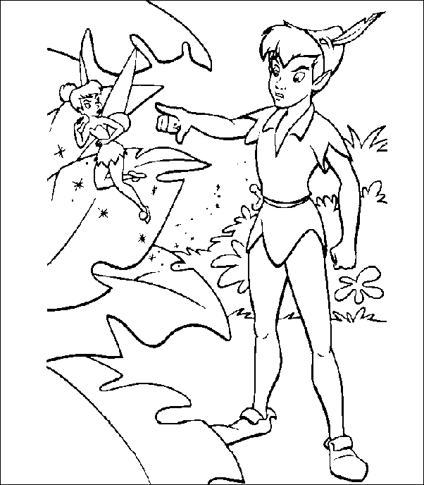 Peter Pan volant au-dessus de Neverland