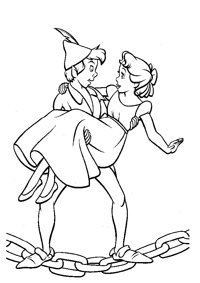Peter Pan volant au-dessus de Londres avec ses amis