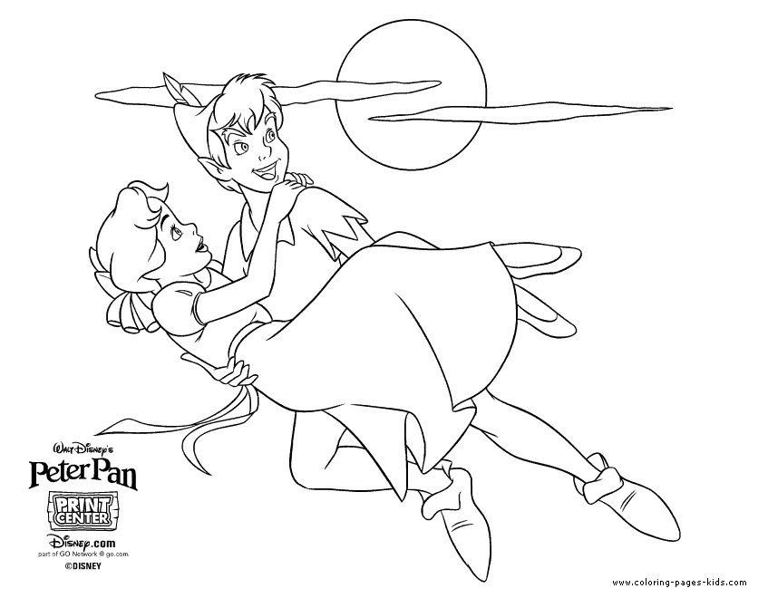 Peter Pan et Wendy volant au-dessus de la ville de Londres