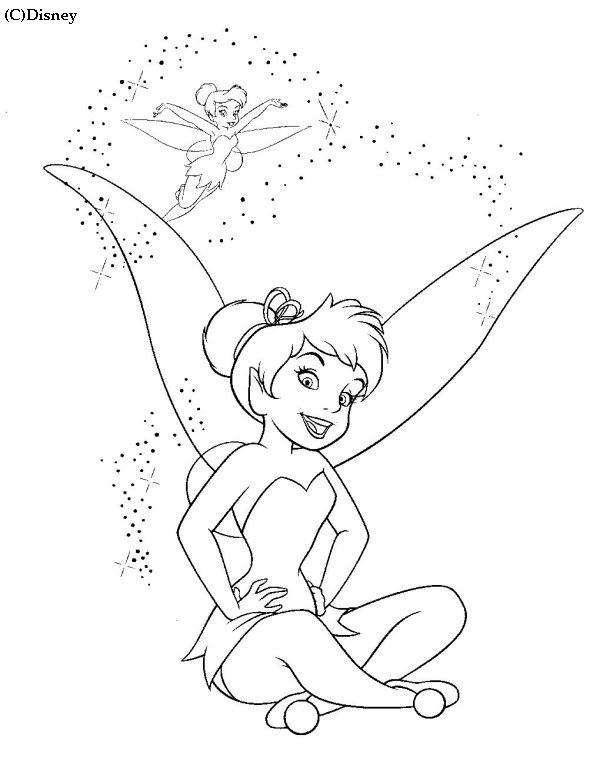 Peter Pan volant au-dessus de Neverland avec Wendy et un paysage de rêve