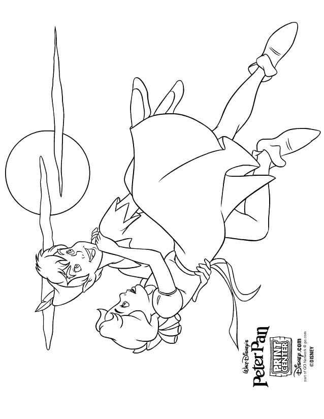 Peter Pan volant au-dessus de Londres sous la lune