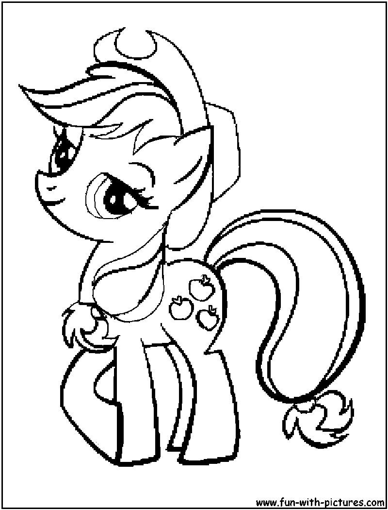 Coloriage d'un petit poney trottant dans un paysage verdoyant