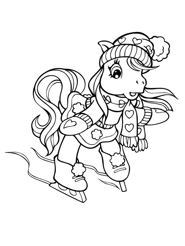 Petit poney jouant dans un champ fleuri