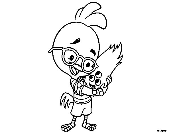 Petit poulet de Chicken Little dans un environnement ludique