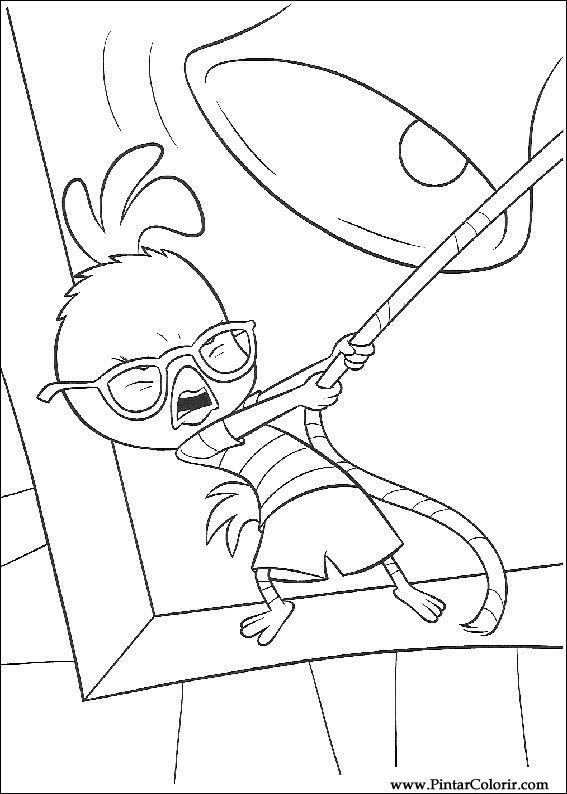 Petit poulet Chicken Little sous un ciel nuageux