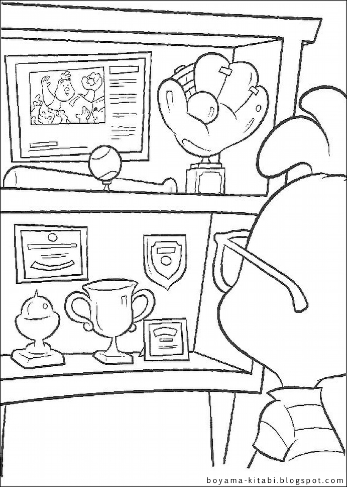 Coloriage d'un petit poulet dans une scène joyeuse