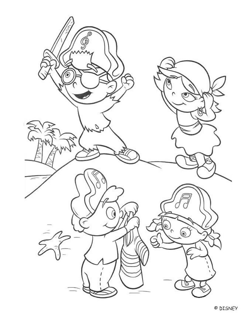 Coloriage des Petits Einstein en pleine aventure musicale Coloriage des Petits Einstein en pleine aventure musicale