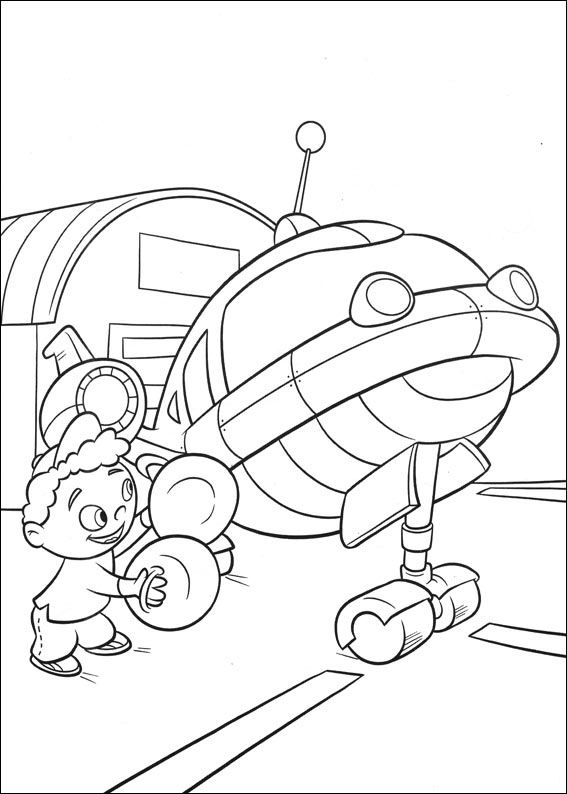 Coloriage des Petits Einstein en pleine exploration musicale