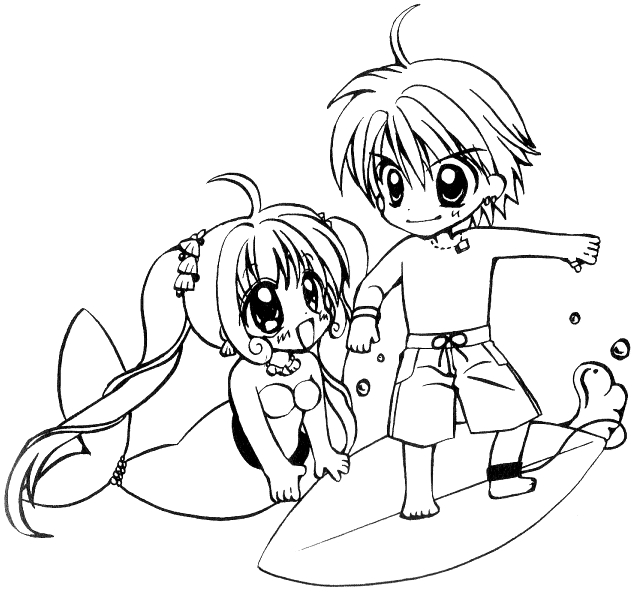 Coloriage de Pichi Pichi Pitch : Melodie des Sirènes sous la mer