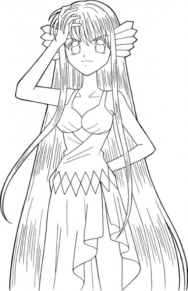 Coloriage de Pichi Pichi Pitch : Melodie des Sirènes avec des personnages sous-marins