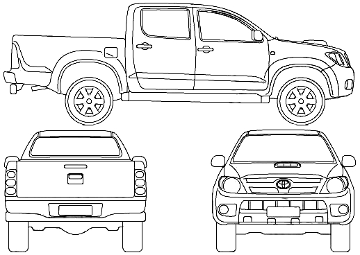 Coloriage d'un pickup sur une route de campagne