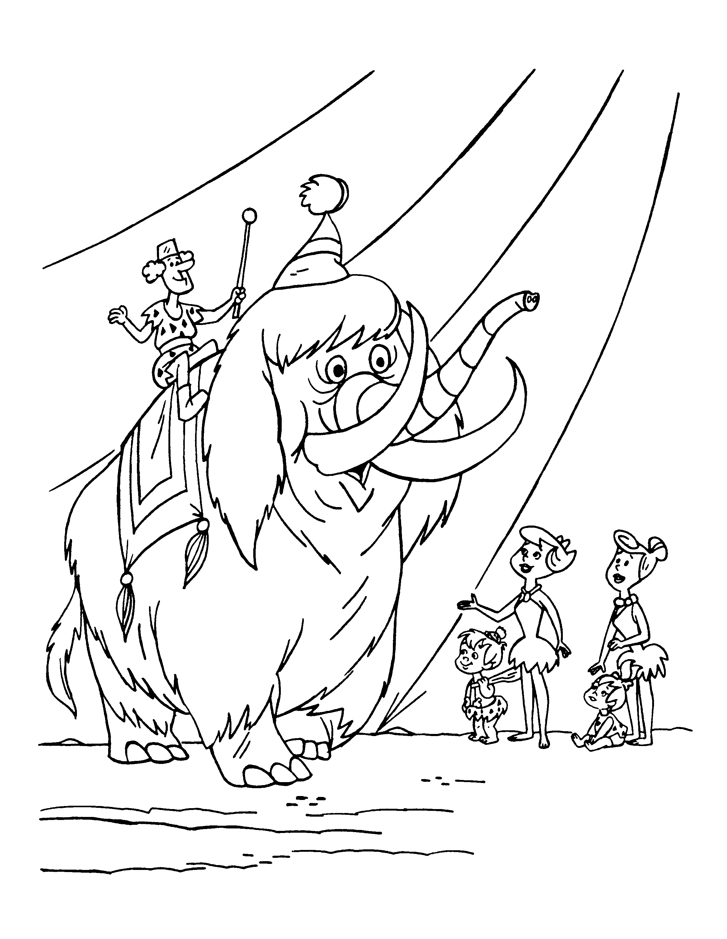 Pierrafeu et sa famille en pleine aventure préhistorique