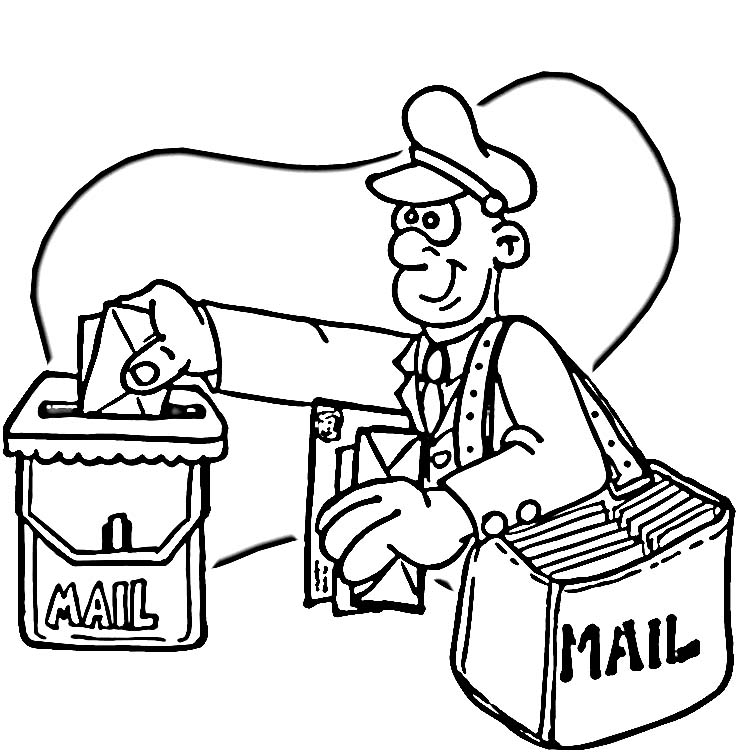 Pierre le facteur livrant du courrier au milieu d'un paysage rural