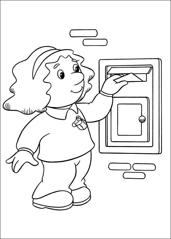 Pierre le facteur distribue le courrier dans un paysage animé