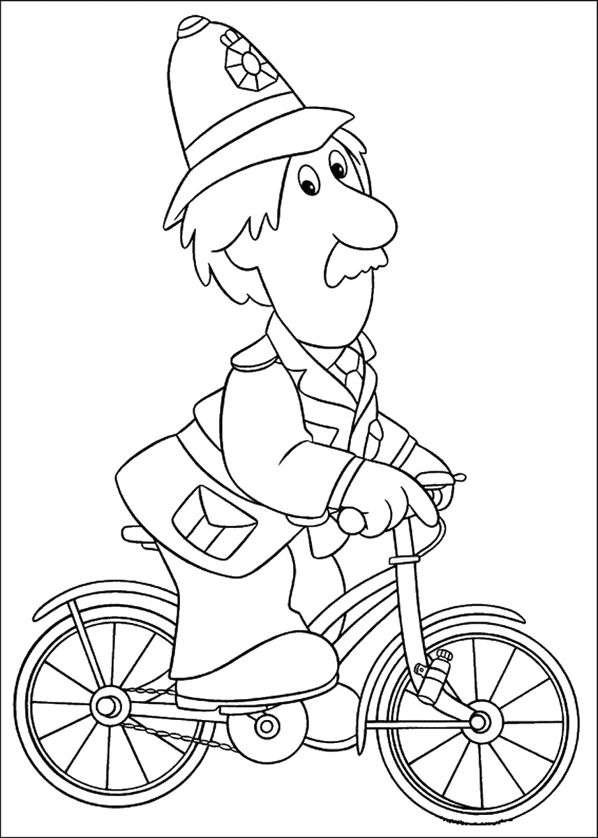 Pierre le facteur distribue le courrier dans un quartier animé