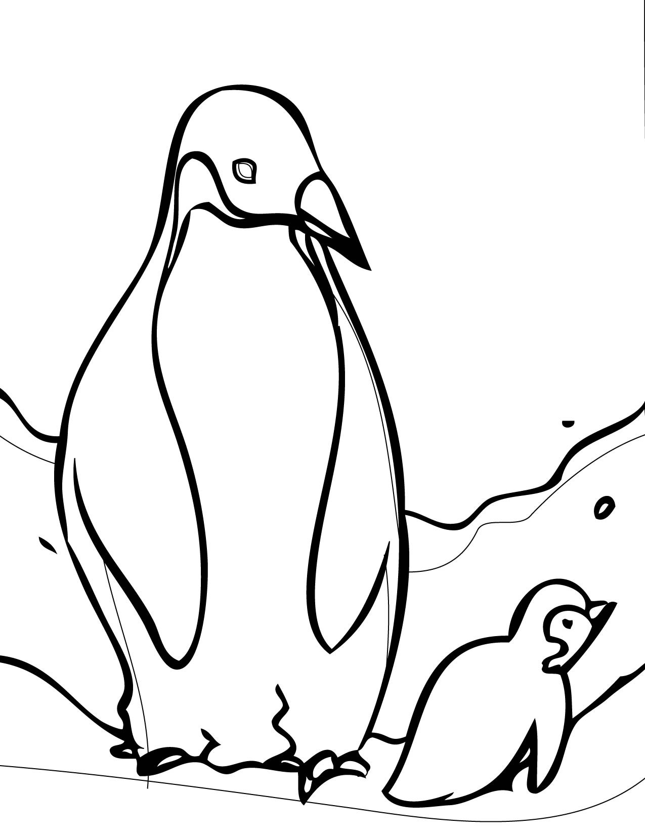 Un pingouin joyeux au bord d'une banquise