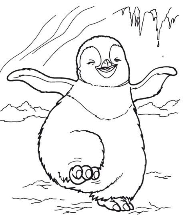 Un pingouin joyeux dans un paysage polaire