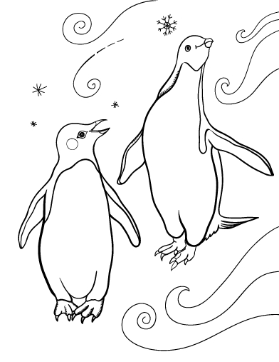 Un pingouin joyeux sur la banquise, prêt à s'amuser