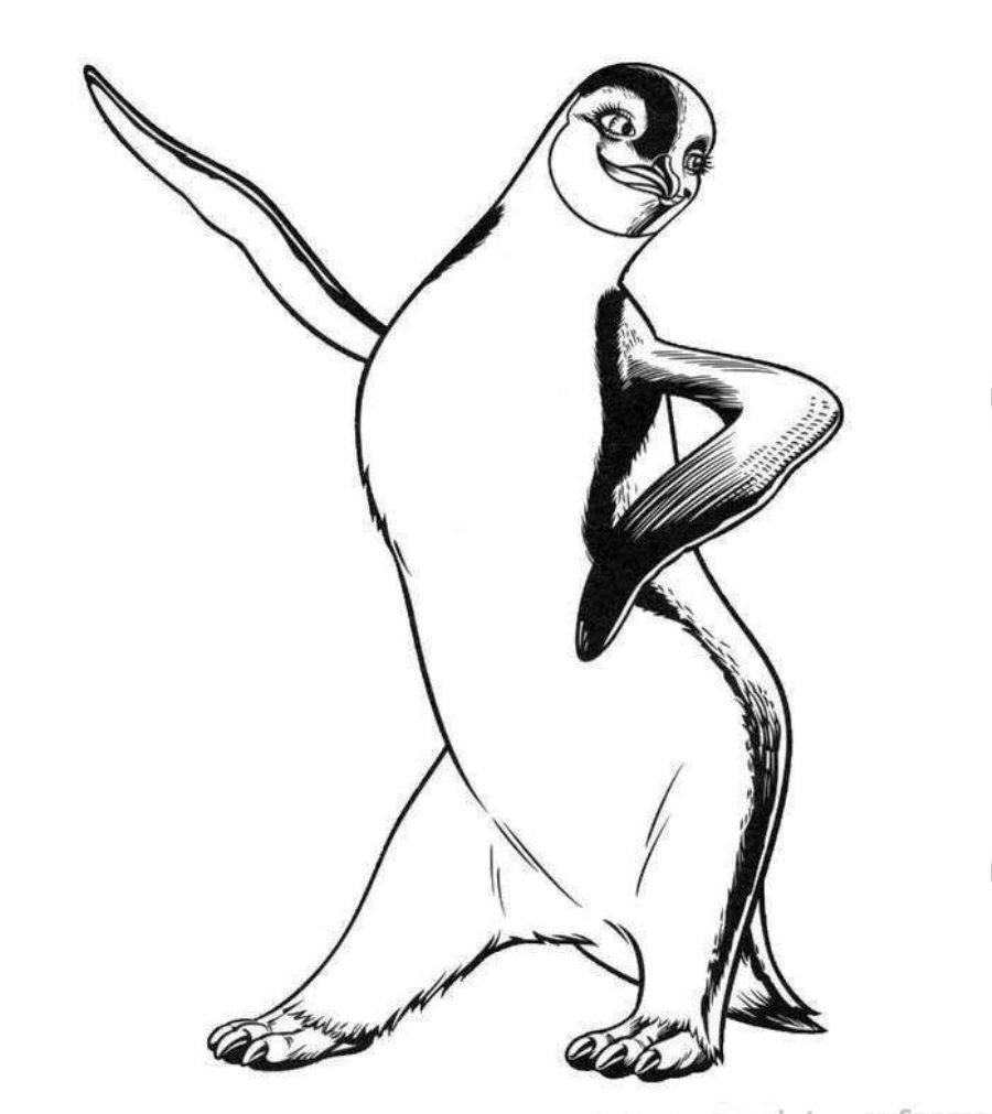 Un pingouin joyeux sur un bloc de glace avec un paysage polaire