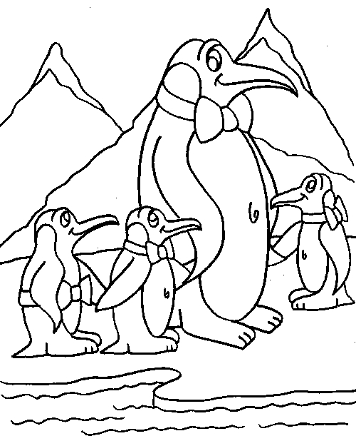 Un pingouin amusant sur un fond de glace
