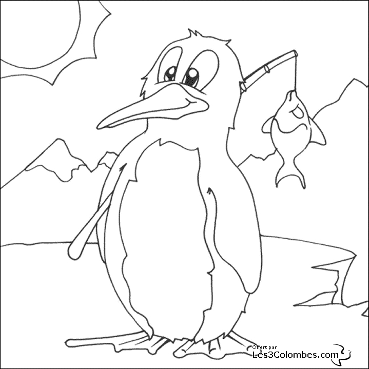Un pingouin amusant en pleine exploration sur un iceberg