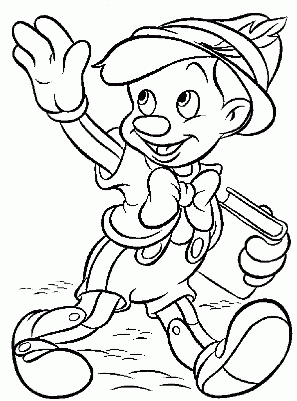 Pinocchio et Geppetto dans l'atelier de marionnettiste