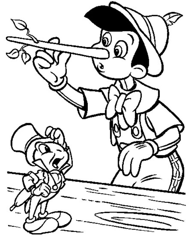 Pinocchio et Gepetto dans l'atelier de marionnettes
