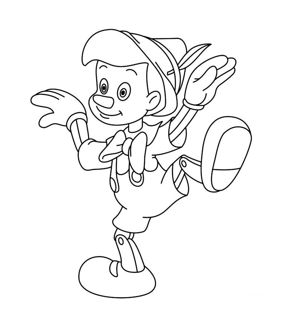 Pinocchio et Geppetto dans l'atelier de marionnettes