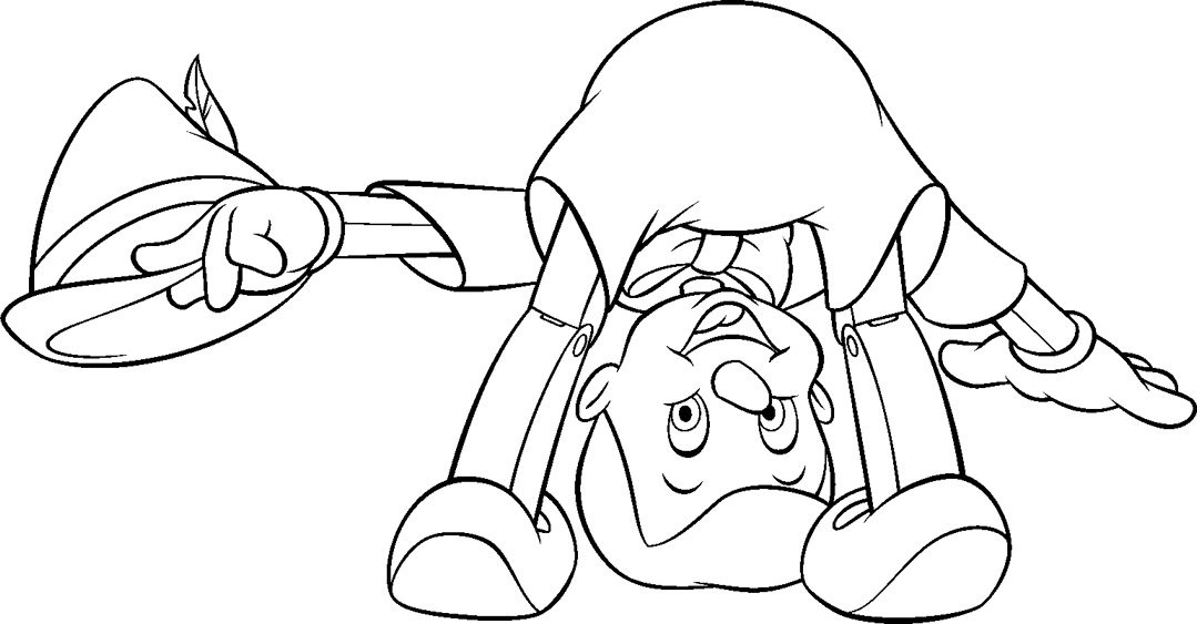 Pinocchio et Jiminy Cricket sous un ciel étoilé