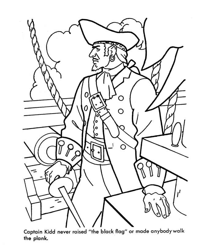 Un pirate au large sur son navire avec un trésor en vue