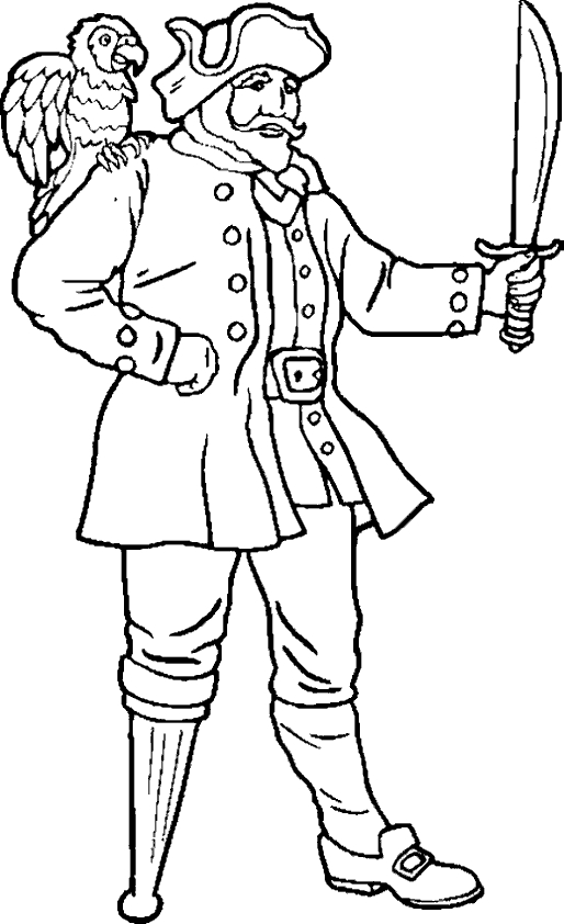 Un pirate à la barre de son navire, prêt à l'aventure